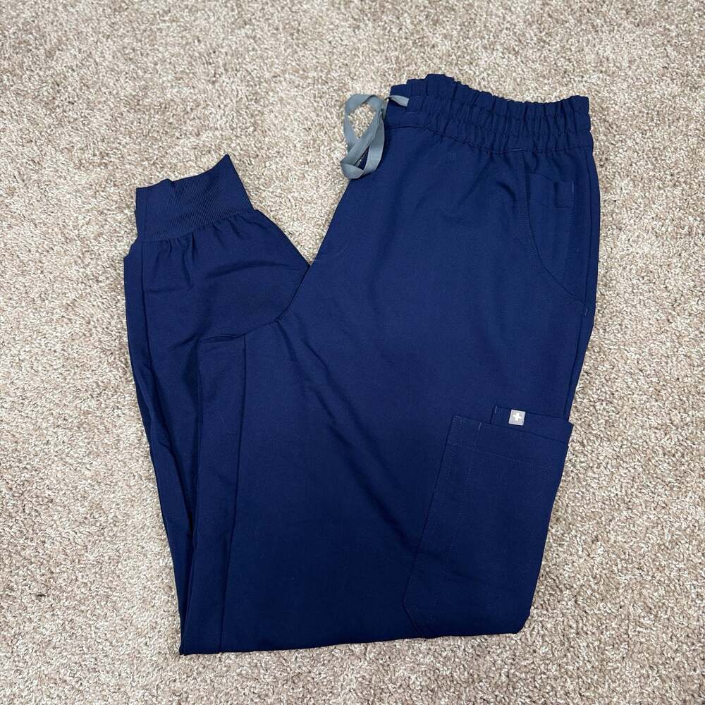 FIGS Navy High Waisted Relaxed Jogger Scrub Pants NWT Women Large Regular